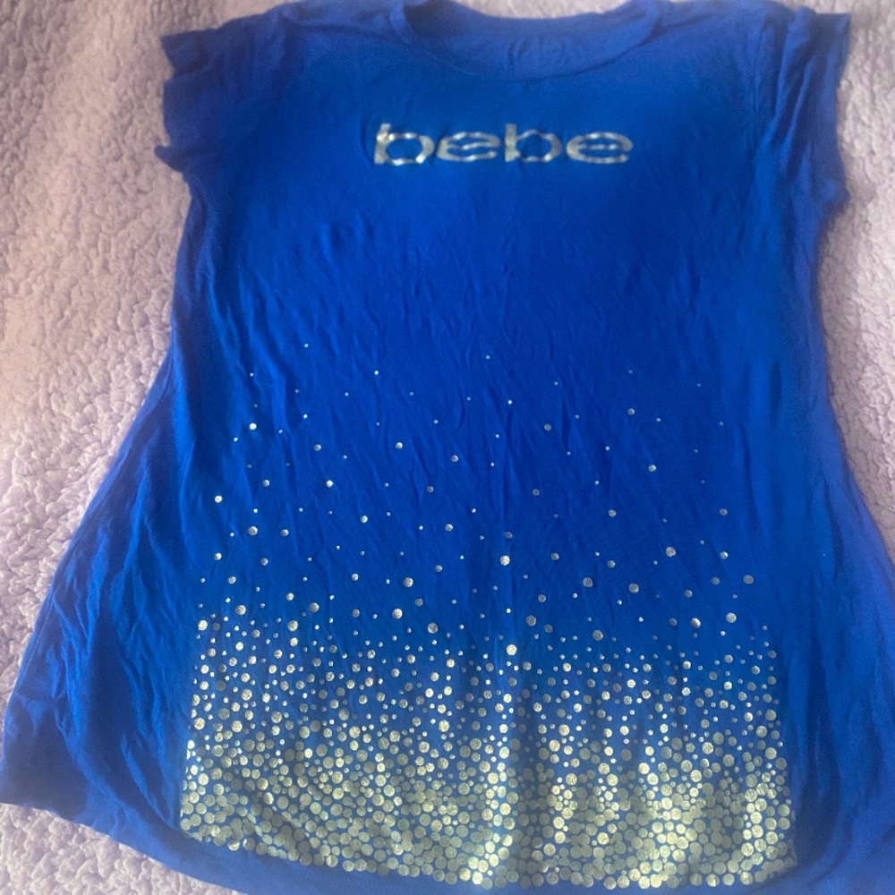 Bebe Blue Kids T-Shirt with Sequin Detail